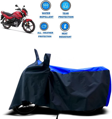 GOSHIV-car and bike accessories Two Wheeler Cover for Hero(Blue)
