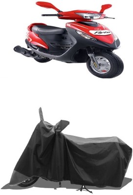 SUGASHRI Waterproof Two Wheeler Cover for Mahindra(Flyte, Grey, Black)