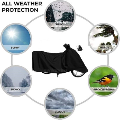 SK AUTO Waterproof Two Wheeler Cover for Hero(Passion Pro i3S, Clear, Black)