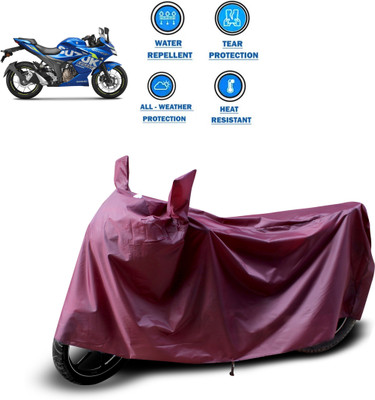 PAGORA Waterproof Two Wheeler Cover for Suzuki(Gixxer SF 250, Maroon)