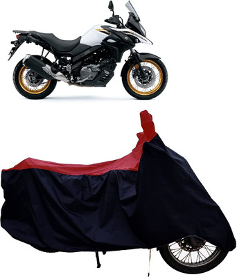 SK AUTO Two Wheeler Cover for Suzuki(V-Strom 650 XT, Red, Black)