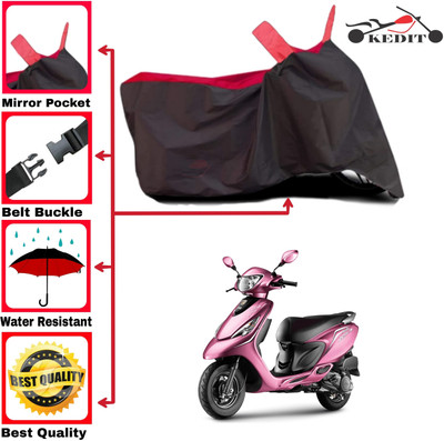SK AUTO Two Wheeler Cover for TVS(Zest, Red, Black)
