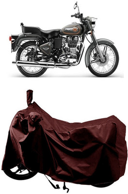 SUGASHRI Waterproof Two Wheeler Cover for Royal Enfield(Bullet 500, Maroon)