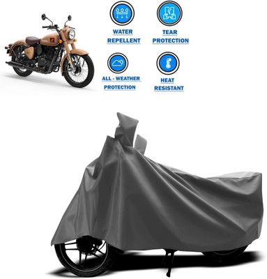 CODOKI Two Wheeler Cover for Royal Enfield(Classic 350 Signals, Grey)