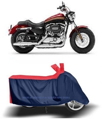 DSAMI Two Wheeler Cover for Harley Davidson(1200 Custom, Blue)