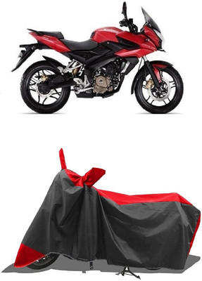 SUGASHRI Waterproof Two Wheeler Cover for Bajaj(Pulsar AS 150, Red, Black)