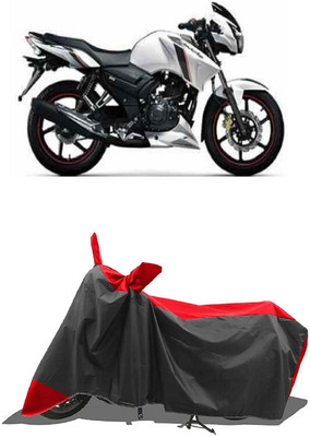 SUGASHRI Waterproof Two Wheeler Cover for TVS(Apache 150, Red, Black)