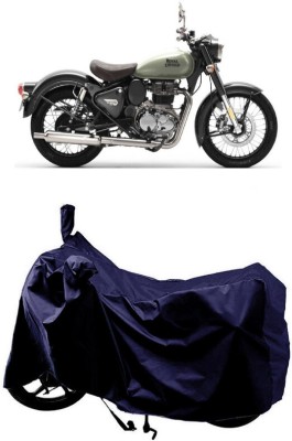 SUGASHRI Waterproof Two Wheeler Cover for Royal Enfield(Classic 350, Blue)