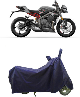 Coxtor Waterproof Two Wheeler Cover for Triumph(Street Triple RS, Blue)