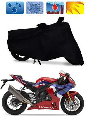 Mdstar Waterproof Two Wheeler Cover for Honda(CBR1000RR Fireblade, Black)