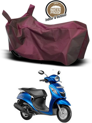 SK AUTO Two Wheeler Cover for Yamaha(Fascino, Maroon)