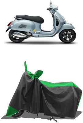 SUGASHRI Waterproof Two Wheeler Cover for Vespa(GTS Super 300, Green, Black)
