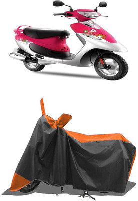 SUGASHRI Waterproof Two Wheeler Cover for TVS(Pep Plus BS6, Orange, Black)