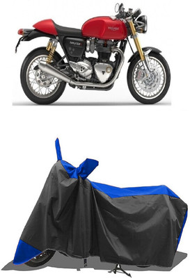 SUGASHRI Waterproof Two Wheeler Cover for Triumph(Thruxton 1200 R, Blue, Black)
