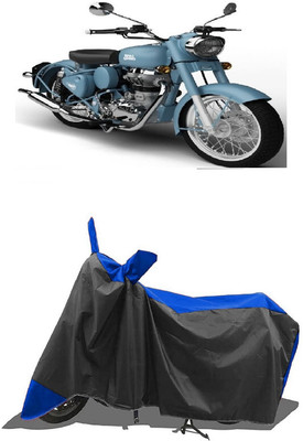SUGASHRI Waterproof Two Wheeler Cover for Royal Enfield(Classic Squadron, Blue, Black)