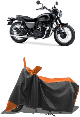 SUGASHRI Waterproof Two Wheeler Cover for Kawasaki(W800, Orange, Black)