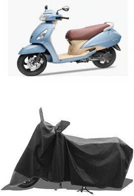 SUGASHRI Waterproof Two Wheeler Cover for TVS(Jupiter Grande, Grey, Black)