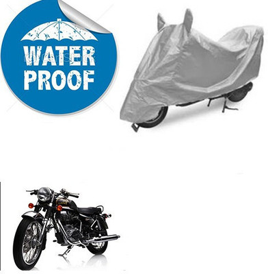 SK AUTO Waterproof Two Wheeler Cover for Royal Enfield(Electra Delux, Silver)