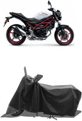 SUGASHRI Waterproof Two Wheeler Cover for Suzuki(SV650 BS6, Grey, Black)
