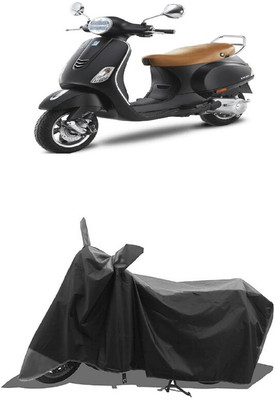 SUGASHRI Waterproof Two Wheeler Cover for Vespa(Vespa VXL 150, Grey, Black)