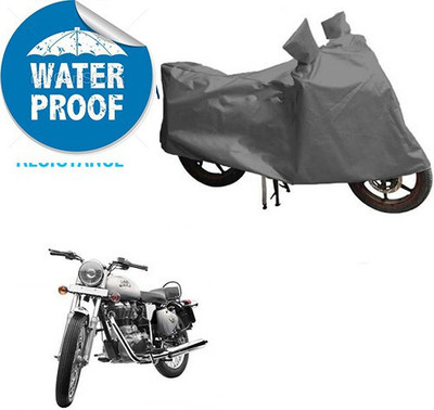 SK AUTO Two Wheeler Cover for Royal Enfield(Bullet 350, Grey)