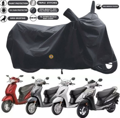 DeepShakshi AUTOMOTIVE Waterproof Two Wheeler Cover for Honda(Black)