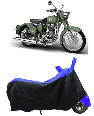 Coxtor Waterproof Two Wheeler Cover for Royal Enfield(Battle Green, Blue)