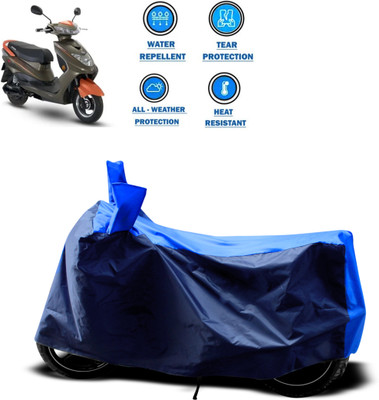 CODOKI Two Wheeler Cover for Okinawa(Ridge Plus, Blue)