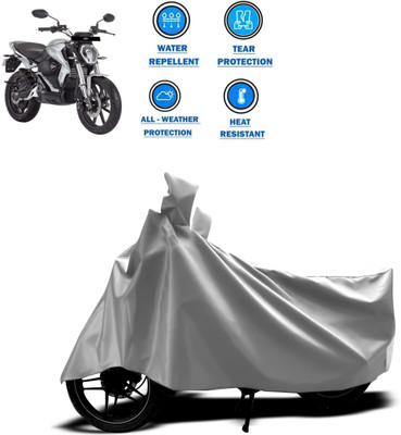 CODOKI Two Wheeler Cover for Revolt(RV 300, Silver)