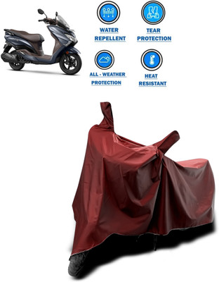 PAGORA Waterproof Two Wheeler Cover for Suzuki(Burgman Street, Maroon)