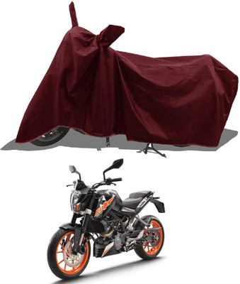 DeepShakshi AUTOMOTIVE Waterproof Two Wheeler Cover for KTM(Duke 200, Maroon)