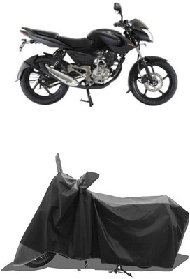 SUGASHRI Waterproof Two Wheeler Cover for Bajaj(Pulsar 135 LS DTS-i, Grey, Black)