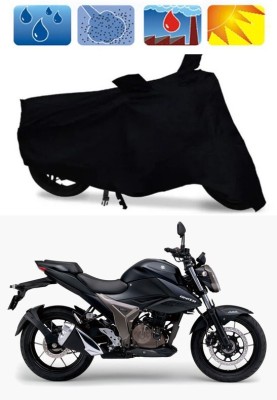 Mdstar Waterproof Two Wheeler Cover for Suzuki(Gixxer 250, Black)