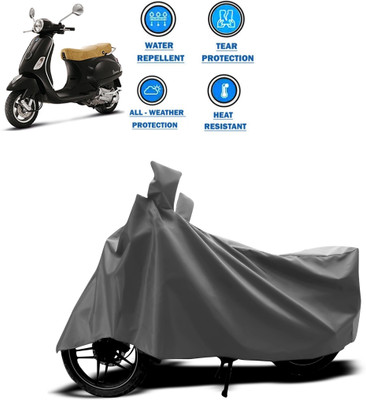 CODOKI Two Wheeler Cover for Piaggio(Vespa LX, Grey)