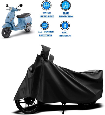 PAGORA Two Wheeler Cover for Piaggio(Vespa LX 125, Black)