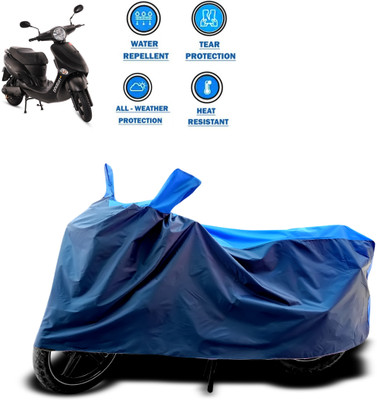 GOSHIV-car and bike accessories Two Wheeler Cover for Hero(Electric Photon, Blue)