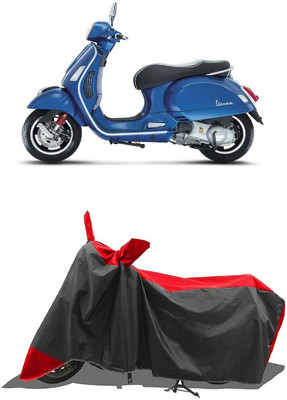 SUGASHRI Waterproof Two Wheeler Cover for Vespa(GTS 300 BS6, Red, Black)