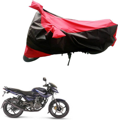 Mdstar Waterproof Two Wheeler Cover for Bajaj(Caliber, Black, Red)
