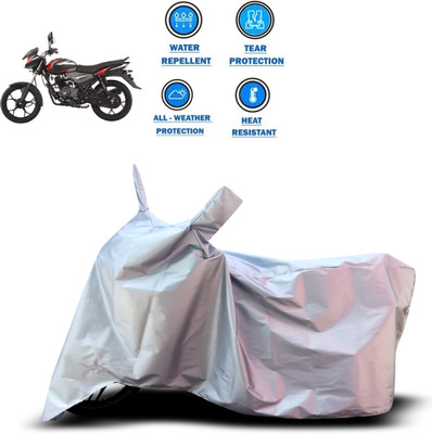 CODOKI Two Wheeler Cover for Bajaj(Discover 110, Silver)