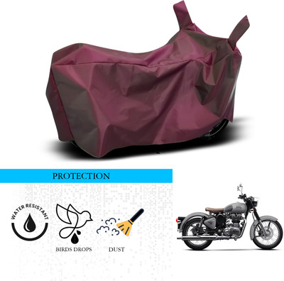 ANTHUB Waterproof Two Wheeler Cover for Royal Enfield(Classic 500, Maroon)
