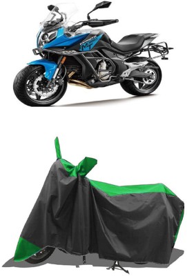 SUGASHRI Waterproof Two Wheeler Cover for CFMoto(650 NK BS6, Green, Black)