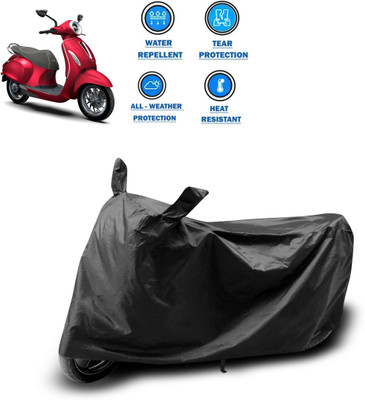 CODOKI Two Wheeler Cover for Bajaj(Chetak, Black)