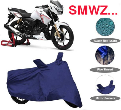 smwzxyu Waterproof Two Wheeler Cover for TVS(Apache RTR 160, Blue)