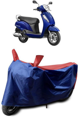 SK AUTO Two Wheeler Cover for Suzuki(Access, Red, Blue)