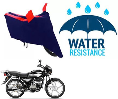 DeepShakshi AUTOMOTIVE Waterproof Two Wheeler Cover for Hero(Splendor Plus, Blue, Red)