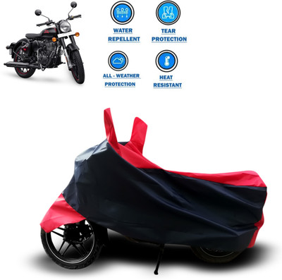 CODOKI Two Wheeler Cover for Royal Enfield(Classic 350, Red)