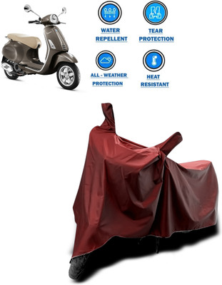 CODOKI Waterproof Two Wheeler Cover for Piaggio(Vespa VXL, Maroon)