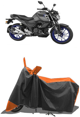SUGASHRI Waterproof Two Wheeler Cover for Yamaha(FZ S FI New, Orange, Black)