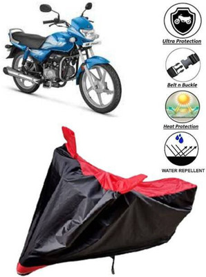 SK AUTO Waterproof Two Wheeler Cover for Universal For Bike(HF Deluxe, Red, Black)