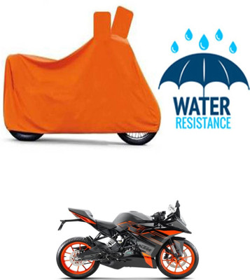 DeepShakshi AUTOMOTIVE Waterproof Two Wheeler Cover for KTM(RC 200, Orange)